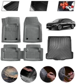 Ford Focus 5 Hatchback İnce Stepneli Uyumlu Paspas Araca Özel Bagaj Havuzu MBS Gri - 1