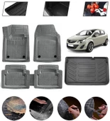 Opel Corsa E 2014-201 Uyumlu Paspas Araca Özel Bagaj Havuzu MBS Gri thumbnail 1