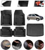 Skoda Fabia Hatchback 1999-2007 Uyumlu Paspas Araca Özel Bagaj Havuzu MBS Siyah thumbnail 1