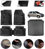 Skoda Fabia Station Wagon 1999-2007 Uyumlu Paspas Araca Özel Bagaj Havuzu MBS Siyah thumbnail 1