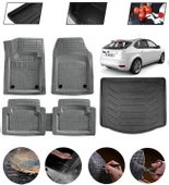 Ford Focus 2 Hatchback Uyumlu Paspas Araca Özel Bagaj Havuzu MBS Gri thumbnail 1
