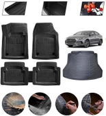 Hyundai Elantra 2015-2020 Uyumlu Paspas Araca Özel Bagaj Havuzu MBS Siyah thumbnail 1