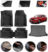 Nissan Pulsar 2014-2018 Uyumlu Paspas Araca Özel Bagaj Havuzu MBS Siyah thumbnail 1