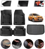 Nissan Micra 2016-2019 Uyumlu Paspas Araca Özel Bagaj Havuzu MBS Siyah thumbnail 1