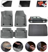 Renault Megane 2 Hatchback 2002-2009 Uyumlu Paspas Araca Özel Bagaj Havuzu MBS Gri thumbnail 1