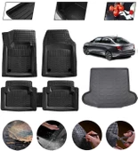 Fiat Egea Uyumlu Paspas Araca Özel Bagaj Havuzu MBS Siyah thumbnail 1