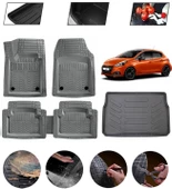 Peugeot 208 2012-2019 Uyumlu Paspas Araca Özel Bagaj Havuzu MBS Gri thumbnail 1