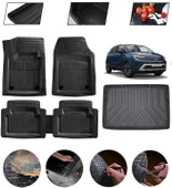 Opel Crossland 2017-2025 Ust Uyumlu Paspas Araca Özel Bagaj Havuzu MBS Siyah thumbnail 1