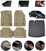 Opel Astra J Sedan 1,4 2019 Sonrası Uyumlu Paspas Araca Özel Bagaj Havuzu MBS Bej thumbnail 1