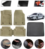 Peugeot 407 Uyumlu Paspas Araca Özel Bagaj Havuzu MBS Bej thumbnail 1