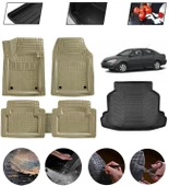 Toyota Corolla 2007-2013 Uyumlu Paspas Araca Özel Bagaj Havuzu MBS Bej thumbnail 1