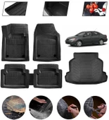 Toyota Corolla 2007-2013 Uyumlu Paspas Araca Özel Bagaj Havuzu MBS Siyah thumbnail 1