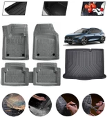 Ford Focus 5 Sedan İnce Stepneli Uyumlu Paspas Araca Özel Bagaj Havuzu MBS Gri thumbnail 1