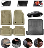 Opel Astra J Sedan 2012 Sonrası  Uyumlu Paspas Araca Özel Bagaj Havuzu MBS Bej thumbnail 1