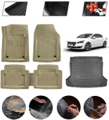 Peugeot 508 Access Uyumlu Paspas Araca Özel Bagaj Havuzu MBS Bej thumbnail 1