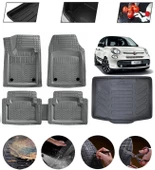 Fiat 500L Uyumlu Paspas Araca Özel Bagaj Havuzu MBS Gri thumbnail 1