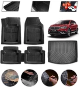 Suzuki SX4 S-Cross 2021-2026 Uyumlu Paspas Araca Özel Bagaj Havuzu MBS Siyah thumbnail 1