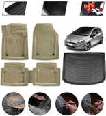 Fiat Punto Uyumlu Paspas Araca Özel Bagaj Havuzu MBS Bej thumbnail 1