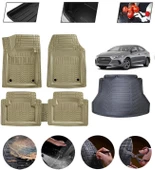 Hyundai Elantra 2015-2020 Uyumlu Paspas Araca Özel Bagaj Havuzu MBS Bej thumbnail 1