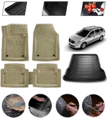 Dacia Logan Mcv 2005-2014 Uyumlu Paspas Araca Özel Bagaj Havuzu MBS Bej thumbnail 1