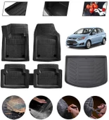 Ford C-Max 2003-2010 Uyumlu Paspas Araca Özel Bagaj Havuzu MBS Siyah thumbnail 1