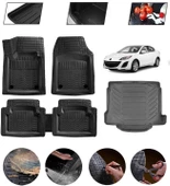 Mazda 3 2003-2009 Uyumlu Paspas Araca Özel Bagaj Havuzu MBS Siyah thumbnail 1