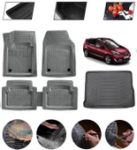 Renault Scenic 3 2009-2015 Uyumlu Paspas Araca Özel Bagaj Havuzu MBS Gri thumbnail 1