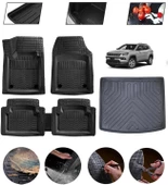 Jeep Compass 2017-2025 Uyumlu Paspas Araca Özel Bagaj Havuzu MBS Siyah thumbnail 1