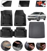 Volkswagen Passat B6 2005-2010 Uyumlu Paspas Araca Özel Bagaj Havuzu MBS Siyah thumbnail 1