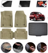 Fiat Panda Uyumlu Paspas Araca Özel Bagaj Havuzu MBS Bej thumbnail 1