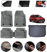 Ford Fiesta 2018-2025 Uyumlu Paspas Araca Özel Bagaj Havuzu MBS Gri thumbnail 1