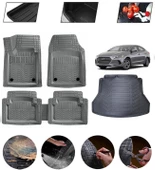 Hyundai Elantra 2015-2020 Uyumlu Paspas Araca Özel Bagaj Havuzu MBS Gri thumbnail 1