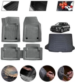 Audi Q2 2016-2025 Uyumlu Paspas Araca Özel Bagaj Havuzu MBS Gri thumbnail 1