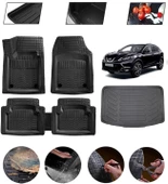 Nissan Qashqai 2013-2021 Visia Uyumlu Paspas Araca Özel Bagaj Havuzu MBS Siyah thumbnail 1