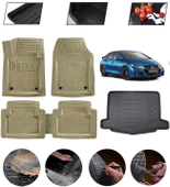 Honda Civic Hatchback 2012-2016 Uyumlu Paspas Araca Özel Bagaj Havuzu MBS Bej thumbnail 1