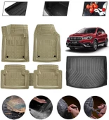 Suzuki SX4 S-Cross 2021-2026 Uyumlu Paspas Araca Özel Bagaj Havuzu MBS Bej thumbnail 1