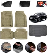 Nissan Qashqai 2013-2021 Visia Uyumlu Paspas Araca Özel Bagaj Havuzu MBS Bej thumbnail 1