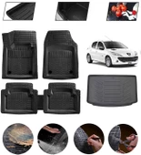 Peugeot 206 Uyumlu Paspas Araca Özel Bagaj Havuzu MBS Siyah thumbnail 1