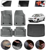 Kia Rio 2005-2011 Uyumlu Paspas Araca Özel Bagaj Havuzu MBS Gri thumbnail 1