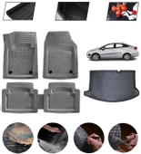 Ford Fiesta 2009-2017 Uyumlu Paspas Araca Özel Bagaj Havuzu MBS Gri thumbnail 1