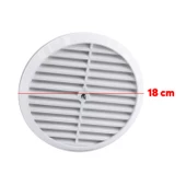 Doğalgaz Havalandırma Yuvarlak Mutfak Cam Menfezi Beyaz 18 cm Hava Akış Kanalı Güvenlik Gaz Kaçağı - 4