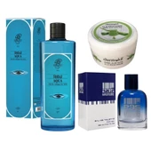 Rebul Aqua Kolonya 270 ml +  235 Parfüm Mavi Erkek 100 ml +Dermok - 1