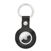 Apple AirTag Uyumlu Deri Anahtarlık, RST1 Siyah - 1