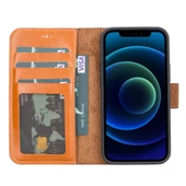 Apple iPhone 13 Mini Uyumlu Deri Cüzdanlı Kılıf RST2EF Taba - 2