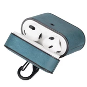 Casquet Apple AirPods 3.nesil Uyumlu Deri Kılıf AA32 Mavi - 2