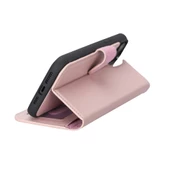 Apple iPhone 14 Plus Uyumlu Deri Cüzdanlı Kılıf MWWN NU2 Pembe - 2