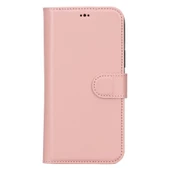 Apple iPhone 15 Plus Uyumlu Deri Cüzdanlı Kılıf MWWN NU2 Pembe - 4