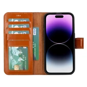 Apple iPhone 15 Pro Uyumlu Deri Cüzdanlı Kılıf MWWN RST2EF Taba - 2