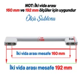 Köprü 192 Mm (SERT PLASTİK) Beyaz Mobilya Mutfak Çekmece Dolabı Dolap Kulbu Kulpu Kulpları 10 Adet - 4