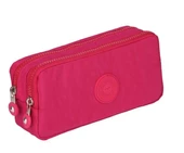 2 Bölmeli Krinkıl Kumaş Su Geçirmez Kalemlik SYG124-Pembe - 1